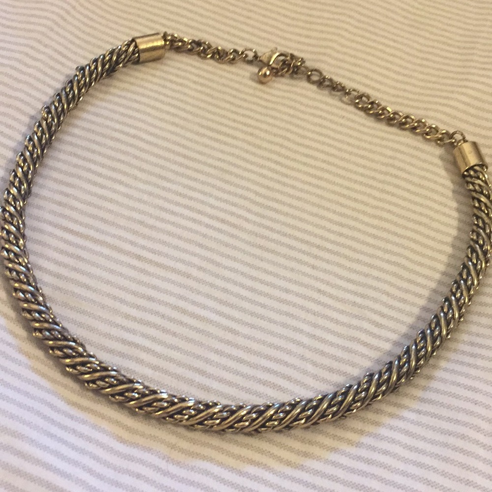 Regal rose large studded collar necklace